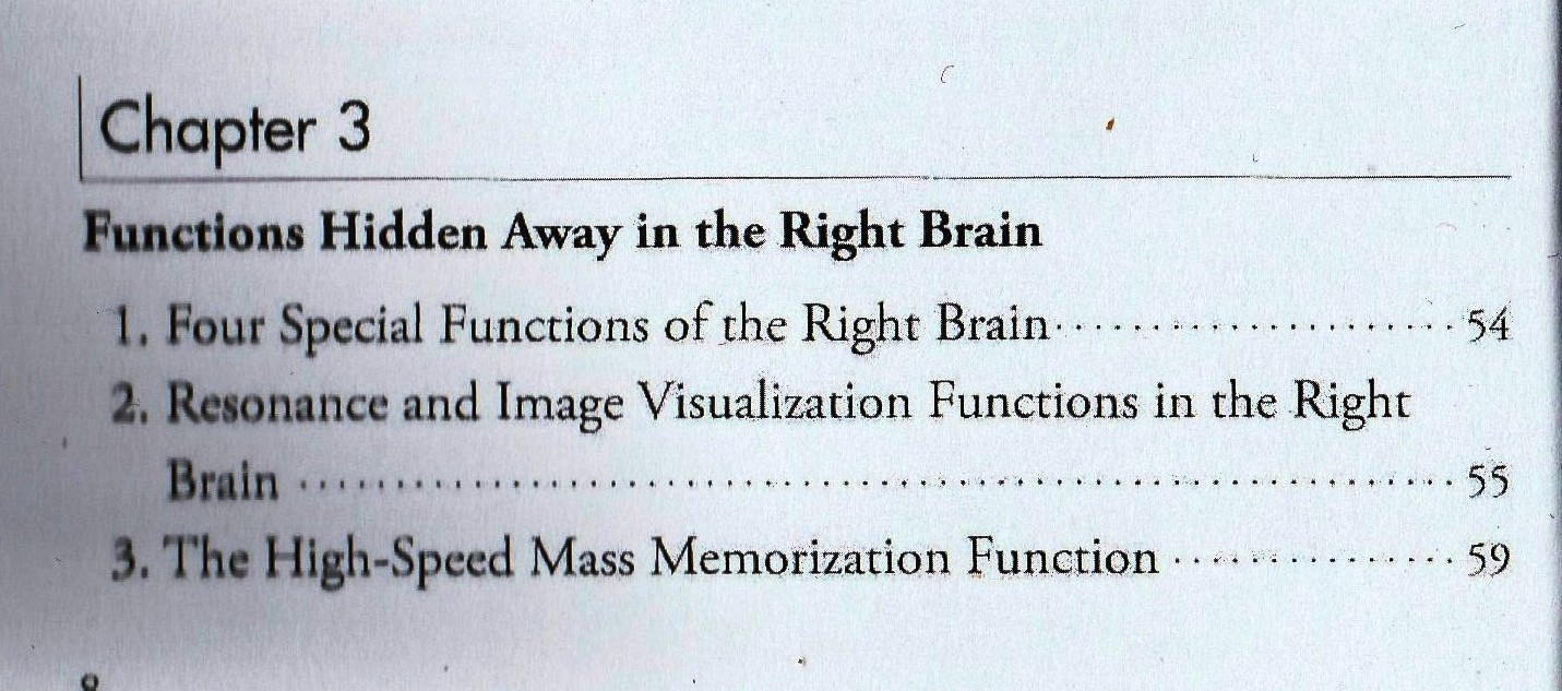 A preview of Right Brain Education in infancy - Theory and Practice